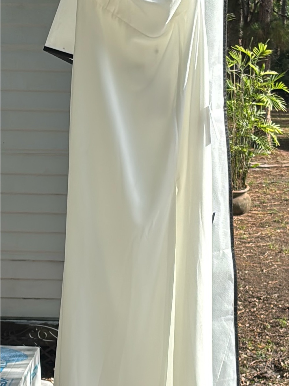 Lulu's Cream Slip Dress with Satin Finish